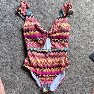 Boden Multicolor Zigzag Swimsuit